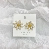 Alloy jewelry accessories, pearl flower earrings, fashionable ear needles details Picture